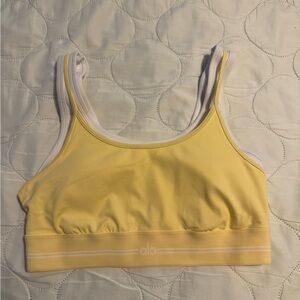 ALO Yoga Women's Vibrant Yellow Sports Bra